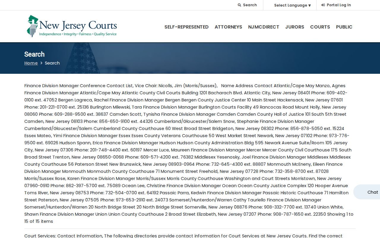 Newark residents directory New Jersey Courts Find a Case search hub